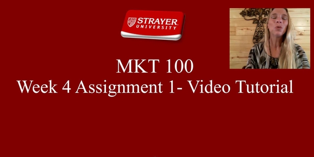 mkt 100 week 4 assignment 1
