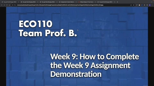 How to Complete Week 9 Assignment