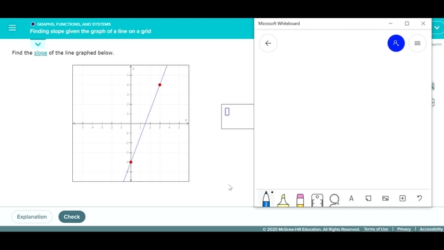 Finding slope given the graph of a line on a grid