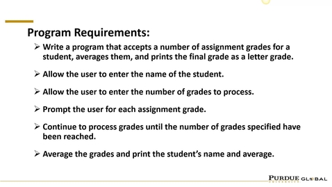 Thumbnail for IT244 Designing a Third Program Video 5