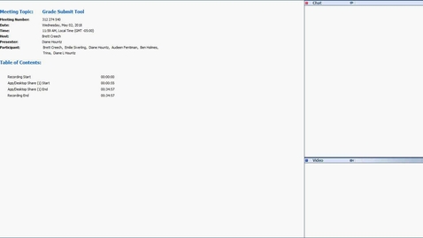 Thumbnail for Grade Submit Tool Spring 2018