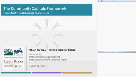 Thumbnail for USDA RD Training Series-Webinar #5 Community Capitals Framework
