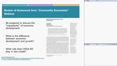 Thumbnail for USDA RD Training Series-Webinar #4 Community Development Approaches
