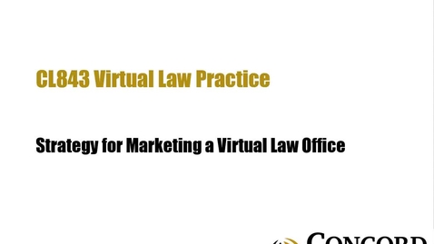 Thumbnail for Strategy for Marketing a Virtual Law Office