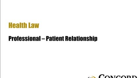 Thumbnail for Health care provider -  patient relationship