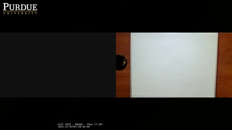 Thumbnail for Fall 2025 - MA366 - Chen (7:28)