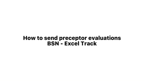 Thumbnail for Student Instructions for sending preceptor evaluations