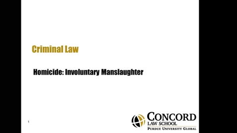 Thumbnail for Homicide Involuntary Manslaughter