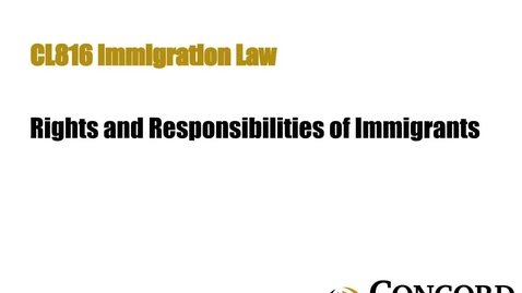 Thumbnail for Rights and Responsibilities of Immigrants