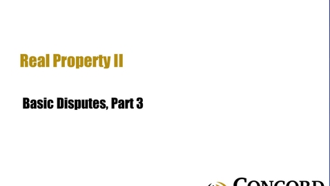 Thumbnail for Basic Disputes, Part 3