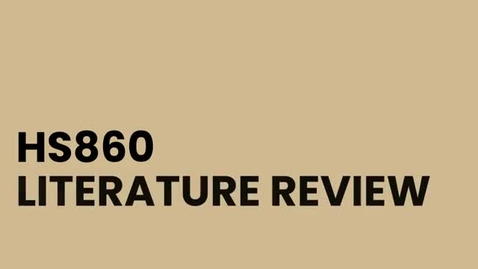 Thumbnail for HS860 Unit 2 Video