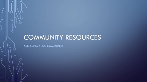 Thumbnail for entry Your Community Resources