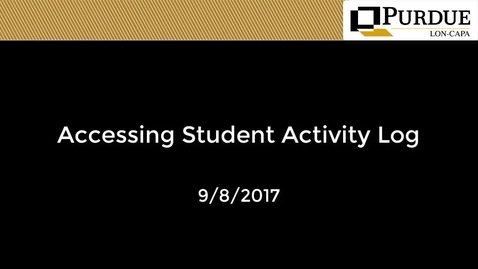 Thumbnail for entry Accessing Student Activity Log