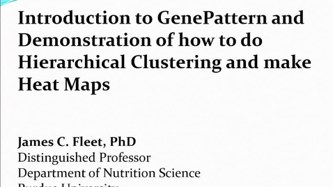 Thumbnail for Hierarchical clustering and heatmaps in GenePattern