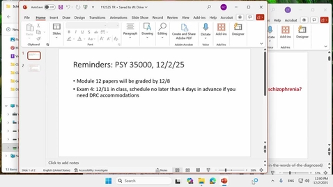 Thumbnail for Fall 2025 - PSY350 - William (12:00)