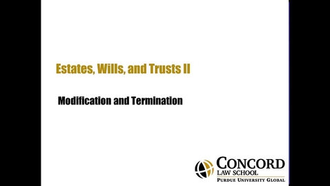 Thumbnail for Modification and Termination