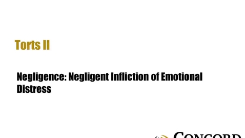 Thumbnail for Negligent Infliction of Emotional Distress