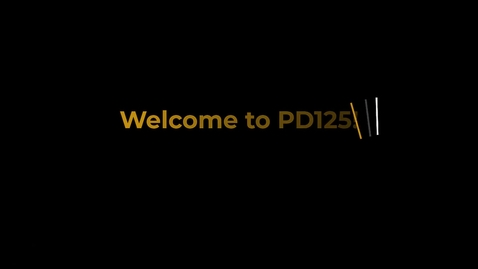 Thumbnail for PD125 Welcome