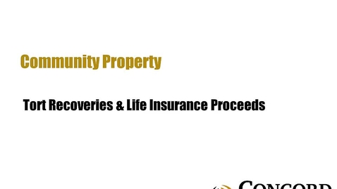 Thumbnail for Tort Recoveries and Life Insurance Proceeds