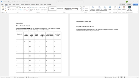Thumbnail for Creating a Scatter Plot in Word