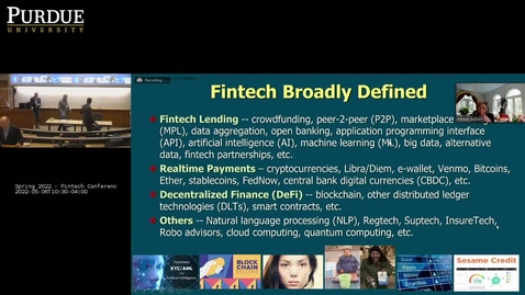Thumbnail for Spring 2022 - Fintech Conference, Panel Discussion: Fintech and Banking (10:30am)