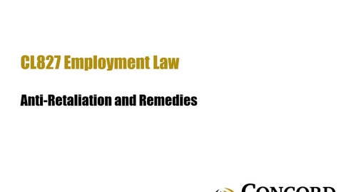 Thumbnail for Anti-Retaliation And Remedies