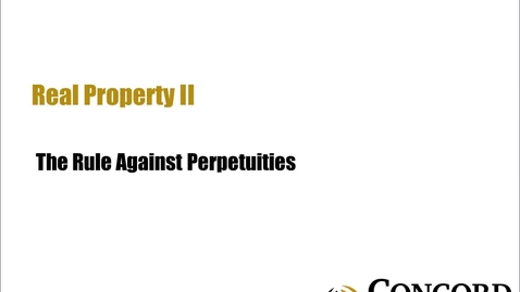 Thumbnail for The Rule Against Perpetuities