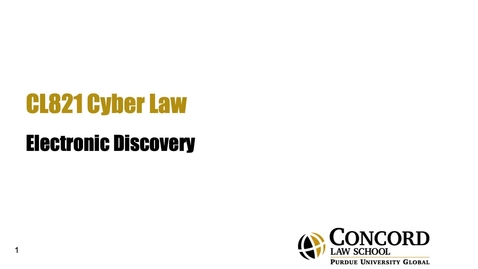 Thumbnail for Electronic Discovery