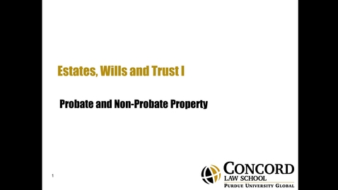 Thumbnail for Probate and Non-Probate Property
