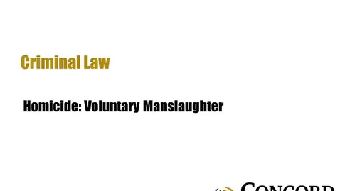 Thumbnail for Homicide Voluntary Manslaughter