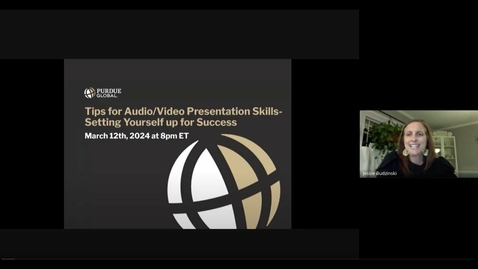 Thumbnail for entry Tips for Audio &amp; Video Presentation Skills- Setting Yourself up for Success