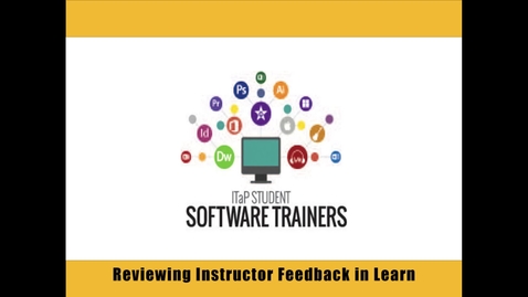 Thumbnail for entry Reviewing Feedback from Your Instructor in Blackboard