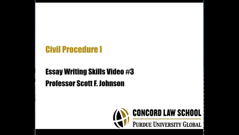 Thumbnail for CL670 Civ Pro I essay writing  video3