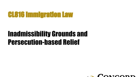 Thumbnail for Inadmissibility Grounds and Persecution-Based Relief