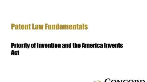 Thumbnail for Priority of Invention and the America Invents Act