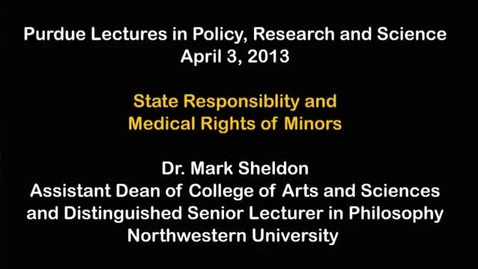 Thumbnail for Mark Sheldon: Children, Families, and Medicine, April 3, 2013