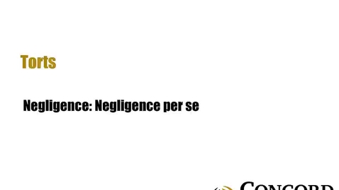 Thumbnail for Negligence per se