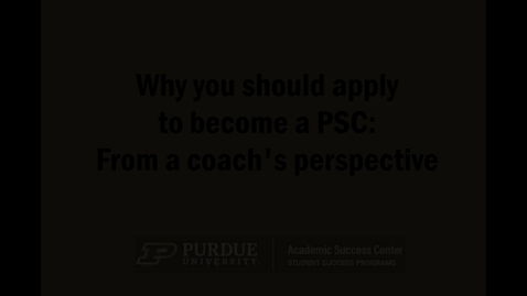 Thumbnail for Peer Success Coaching Recruitment Video (2021)