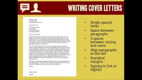 Thumbnail for entry Writing Cover Letters
