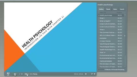 Thumbnail for Health Psy Lecture 1