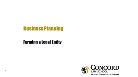 Thumbnail for Forming A Legal Entity