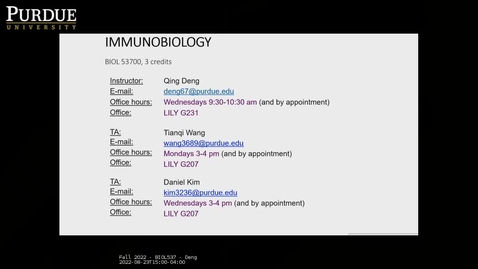 Thumbnail for Fall 2022 - BIOL537 - Deng