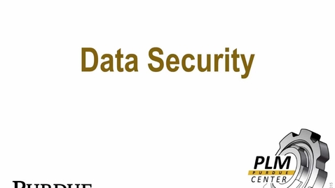 Thumbnail for entry PLM-PDM Data Security