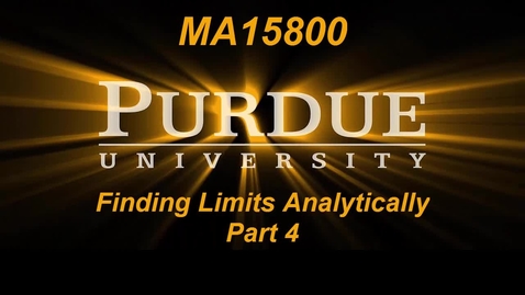 Thumbnail for entry Finding Limits Analytically Part 4 MA15800