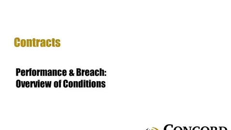 Thumbnail for Conditions Overview