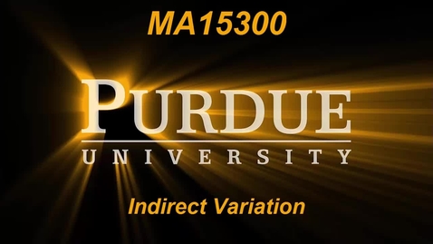 Thumbnail for Indirect Variation