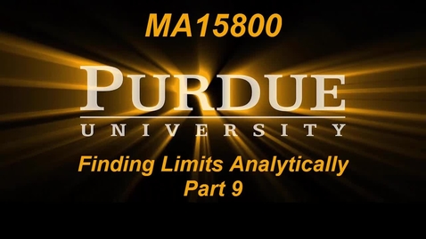 Thumbnail for Finding Limits Analytically Part 9 MA15800