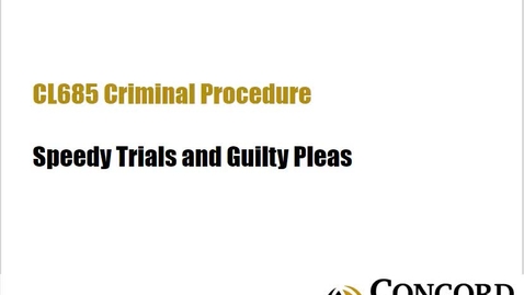 Thumbnail for Speedy Trials and Guilty Pleas