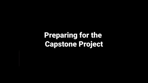 Thumbnail for Preparing for the Capstone Project