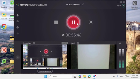 Thumbnail for Fall 2025 - MA303 - Chen (10:27)